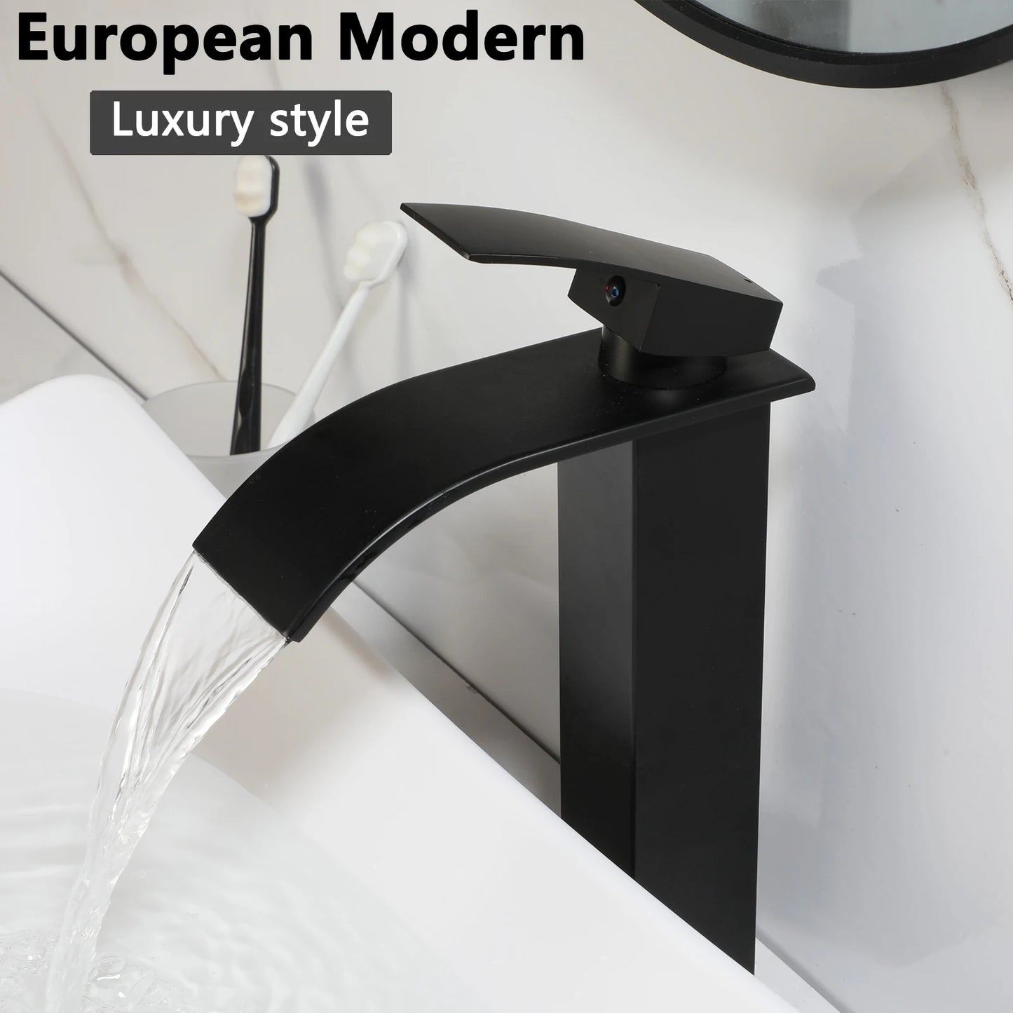 KEMAIDI Waschbecken-Set für Badezimmer, blaues Waschbecken, Deckmontage, Waschtisch-Waschbecken mit einem Griff, Aufsatzwaschbecken-Wasserhahn-Kombination