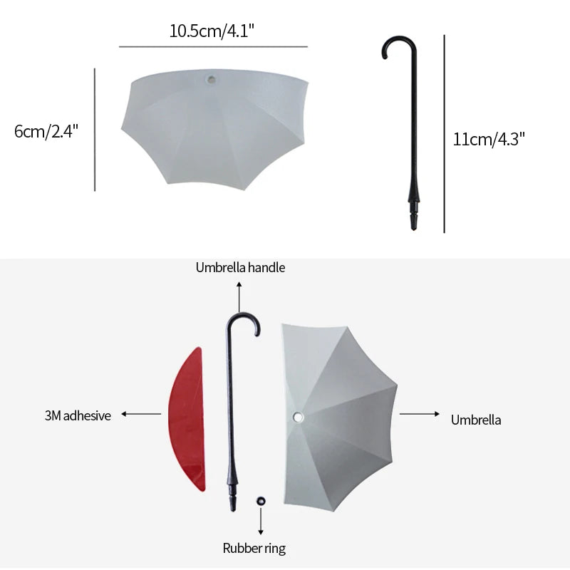Niedliche, schirmförmige Haken, No-Punch-Wandhaken, Küche, Badezimmer, Garderobe, Schlüssel-Organizer, Haken, Heimaufbewahrung, Regalhaken