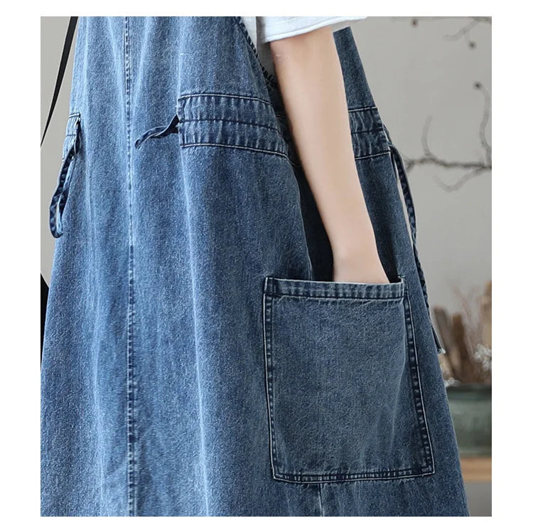 AmaxluluE 2023 Sommer Frauen Mode Übergroßen Ärmellose Denim Kleider Lose Lange Kleidung Klassische Luxus Casual Vintage Vestidos.