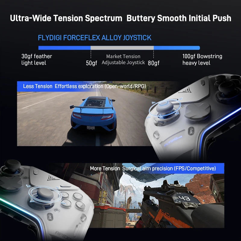 Official Global Version Flydigi APEX 5 Elite Gamepad With Charger Dock Bluetooth Gaming Controller For PC/Switch/Mobile/TV.