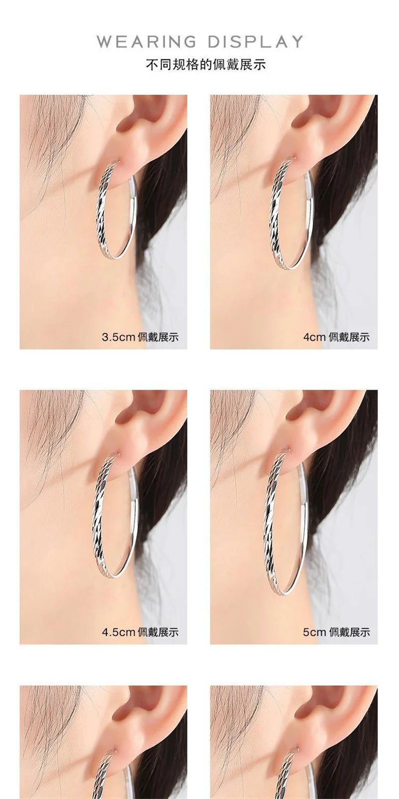 Senlissi - 925 Sterling Silver Hoop Earrings For Women 18K Gold Plated Jewelry Dazzling Women's Hoops Earrings Christmas Gifts