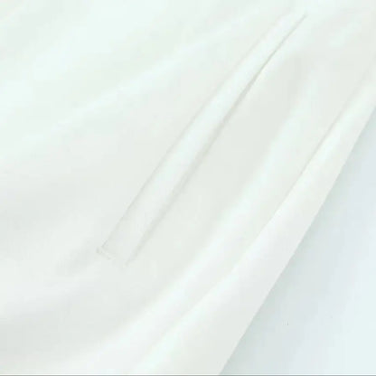 ZBZA Women High Waist A-line Shorts Loose Fit Double Pocket Zipper Solid Color Casual Mini Shorts Spring Summer New Chic Shorts.