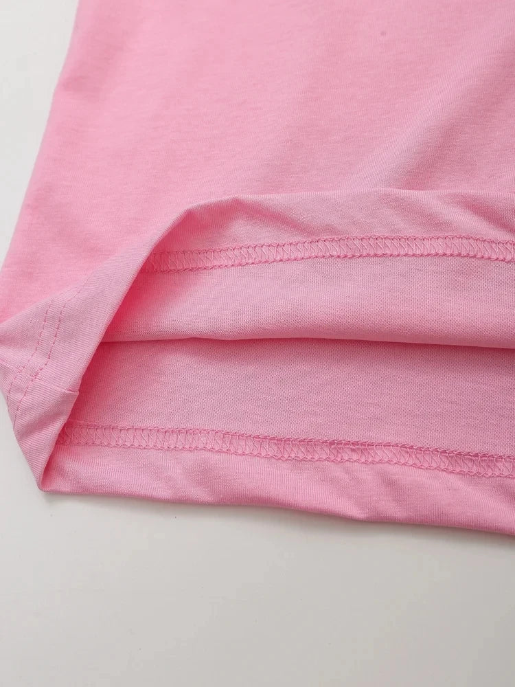 HH Women Casual Sport Pant Suit Vintage Solid Short Sleeve O Neck T-Shirt + Drawstring Jogging Pants Woman Commuting Sets.