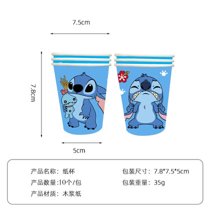 Disney Lilo und Stitch Geburtstag Party Dekoration Geschirr Tasse Teller Tischdecke Luftballons Thema Party liefert Banner Hintergrund