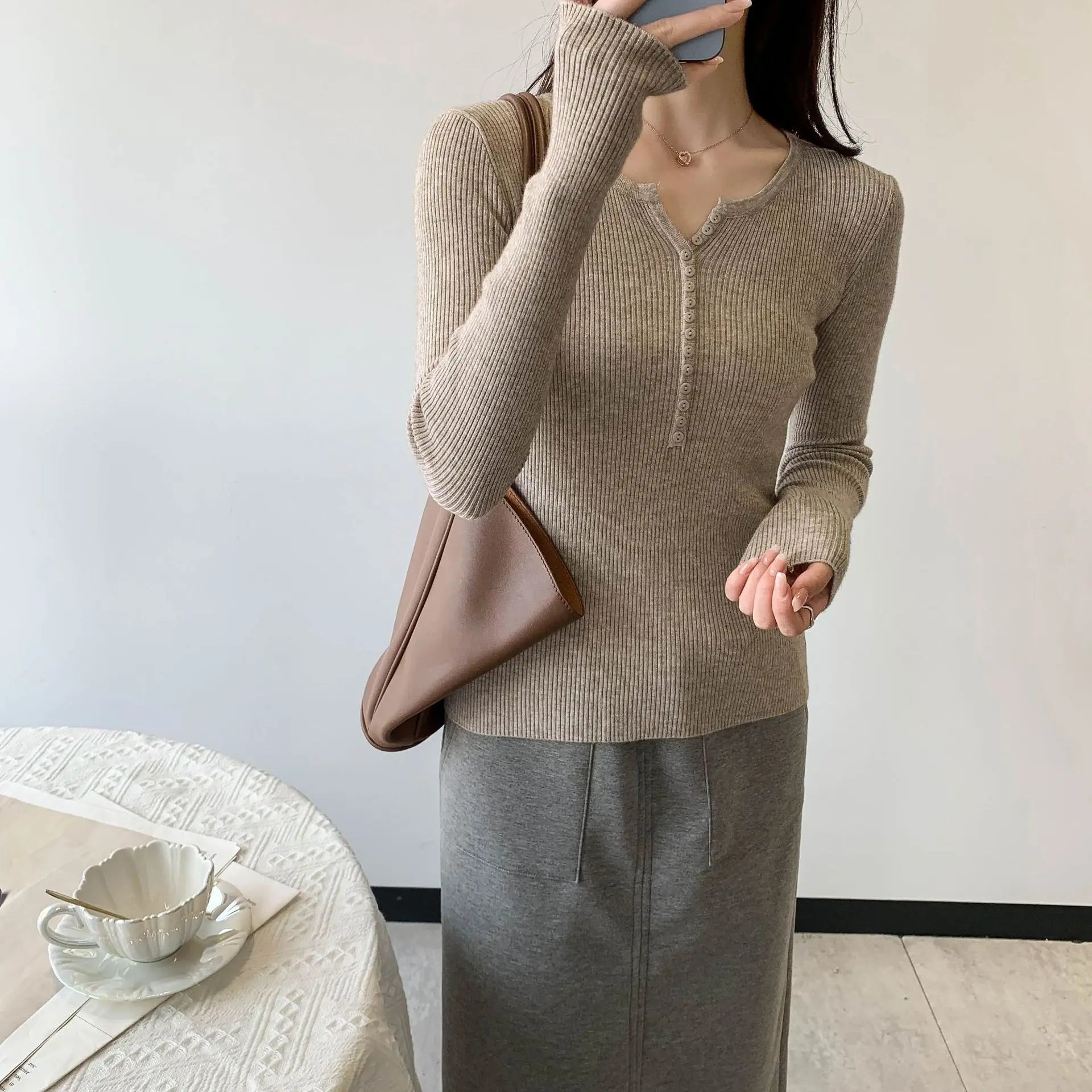 2026 frühling Herbst Grundlegende Pullover Gestrickte Frauen Pullover Taste Oansatz Pullover Weibliche Pullover Schlank Solide Bold Streifen Tops.