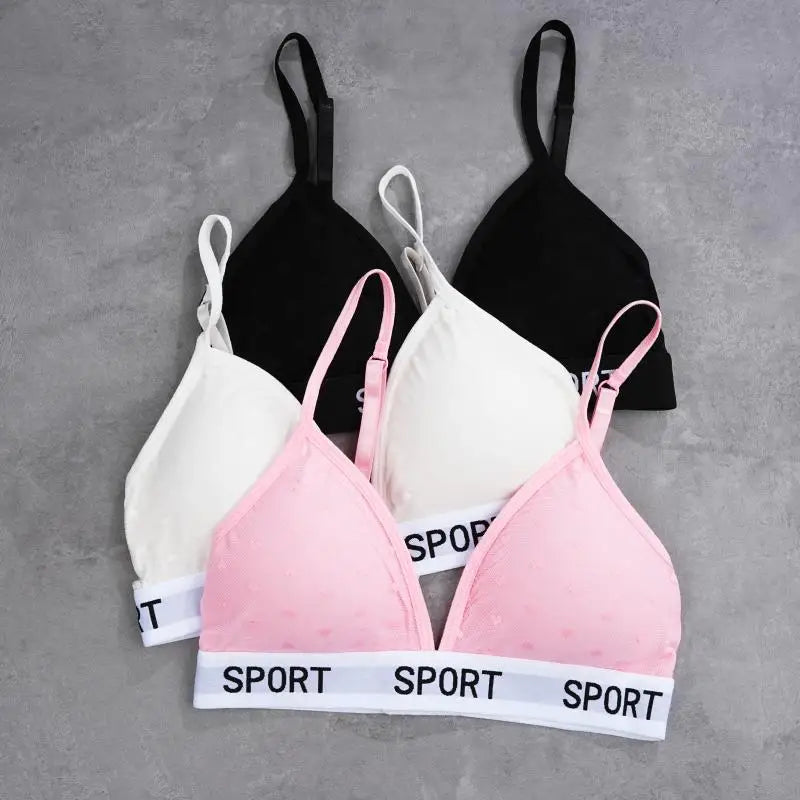 3Pcs/Set Women's Sexy Lace Bras Seamless Letter Deep V Adjusted-Straps Underwear Fashion Cozy Breathable Intimate Lingerie 2025.