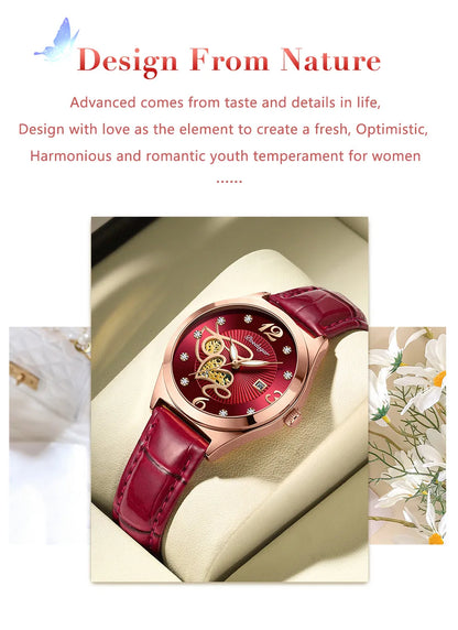 POEDAGAR Fashion Quartz Watch Female Luxury Elegant Casual Clock Waterproof Luminous Date Leather Women Watch Montre Femme gift.
