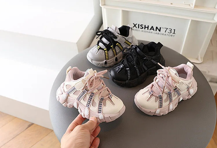 Oulylan Children Casual Shoes Thick-soled Sports Shoes Infant Footwear Boy Sneakers Breathable Non-slip Baby Shoes.