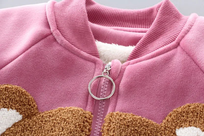 3PCS Winter Autumn Toddler Baby Boys Girls Clothes Baby Sweaters Coat +Pants +Hooded Vest Outfit Set Infant Warm Clothing Suits