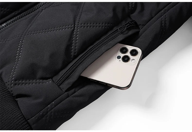 2025 Men's Warm Parker Coat Autumn/Winter Outdoor Sports Thick Anti Cold Cotton Jacket Stand up Collar Checkered Cotton Coat