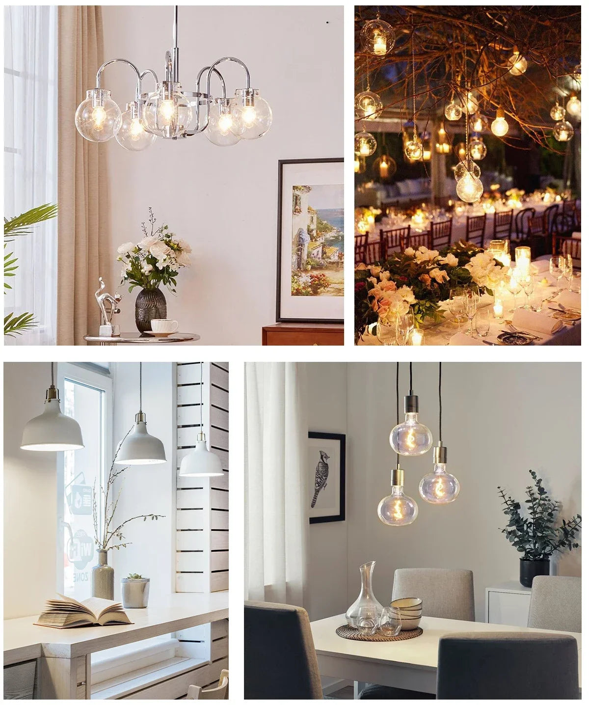 8PCS Led-lampe E27 B22 E14 220V GU10 Spot Licht 9W LED Glühlampe Retro Edison Vintage lampe AC 220V 110V Glas Lampen für Zuhause.