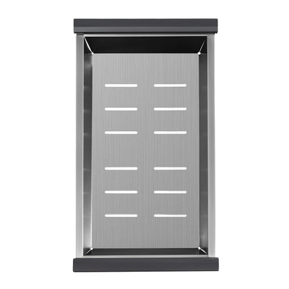 Doppelschüssel-Küchenspüle mit Seifenspender, Abflusskorb, Rohre, Edelstahl 304, 78 x 43 x 22 cm, zusätzliche Aufbewahrung für Restaurants