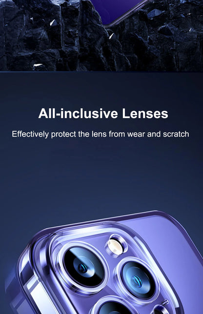 Ultra Thin PC Hard Crystal Clear Case For iPhone 17 16 15 14 Plus 13 12 11 Pro Max XR Glossy Transparent Camera Protection Cover.