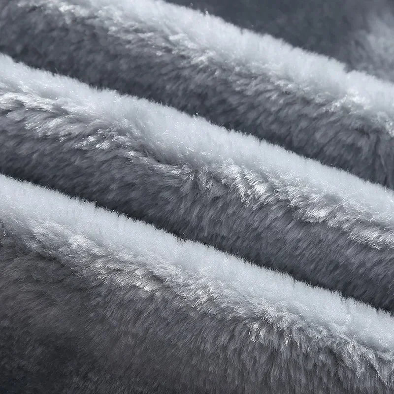 New Winter Fleece Thicken Men's Two-piece Zipper Sports Set Hooded Thermal Suit Casual Oversized Tracksuit 4XL 5XL Funny Suit.