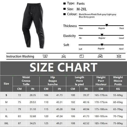 Men's Casual Sweatpants Autumn Winter Fleece Sports Pants Daily Unisex Fashion Trousers Solid Color Gym Workout Long Pants.