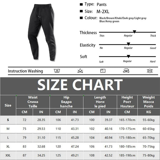 Men's Casual Sweatpants Autumn Winter Fleece Sports Pants Daily Unisex Fashion Trousers Solid Color Gym Workout Long Pants.