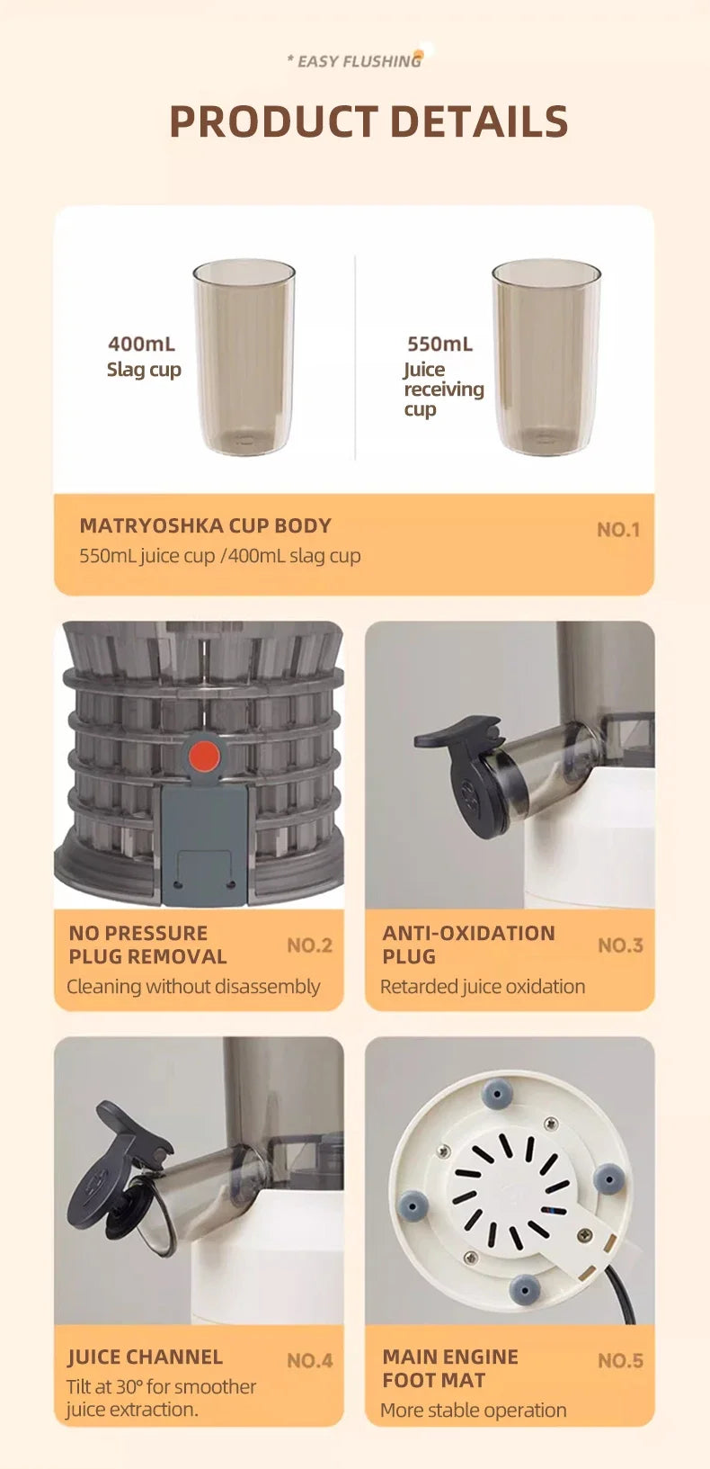 Automatic Electric Citrus Juicer Orange Lemon Fresh Orange Juicer juice and residue separation Juice Machine For Home 220V