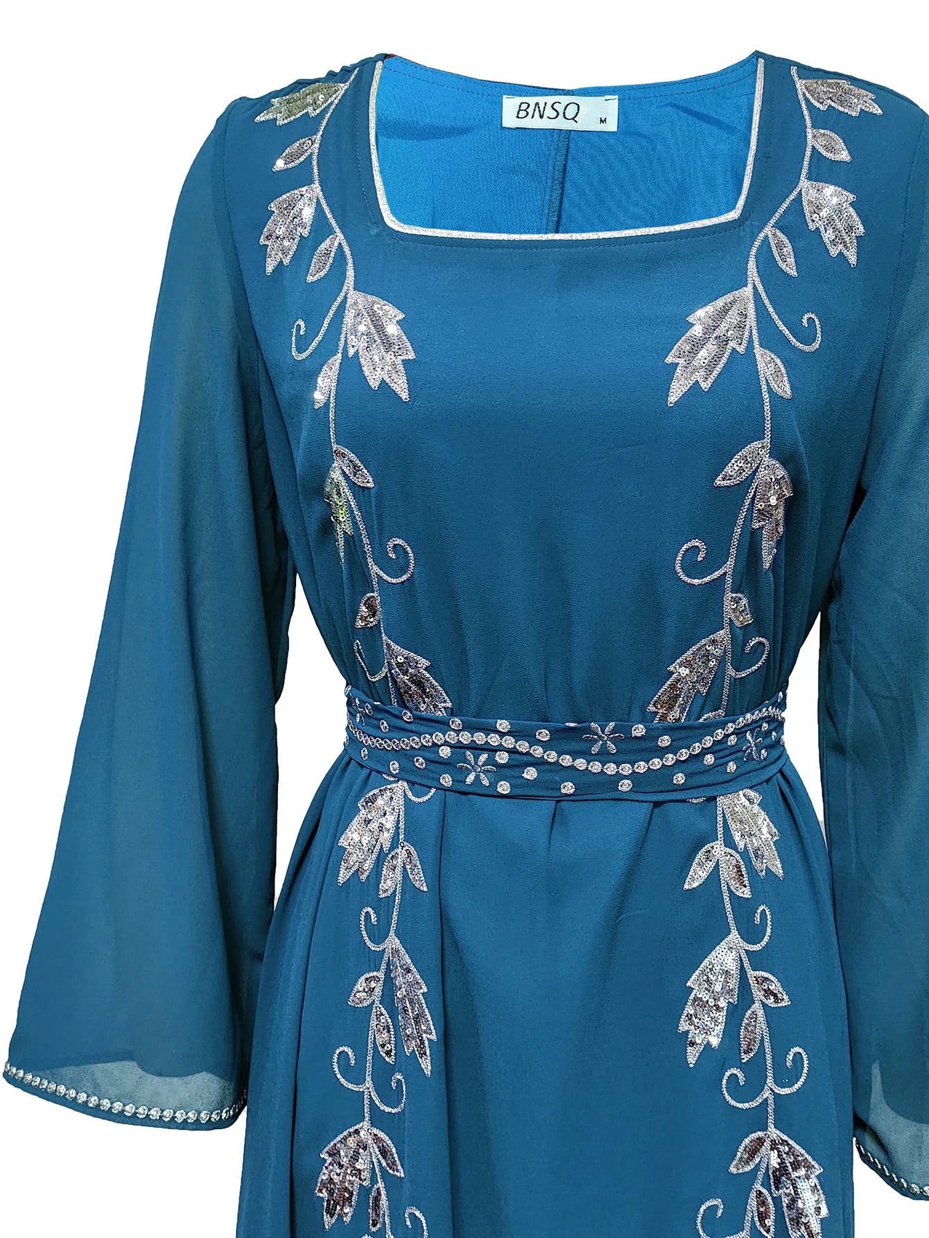 Eid Mubarak Abaya für muslimische Frauen Stickerei Langes Maxikleid Türkei Party Kaftan Arabische Robe Dubai Saudi Islamischer Kaftan Jalabiya.