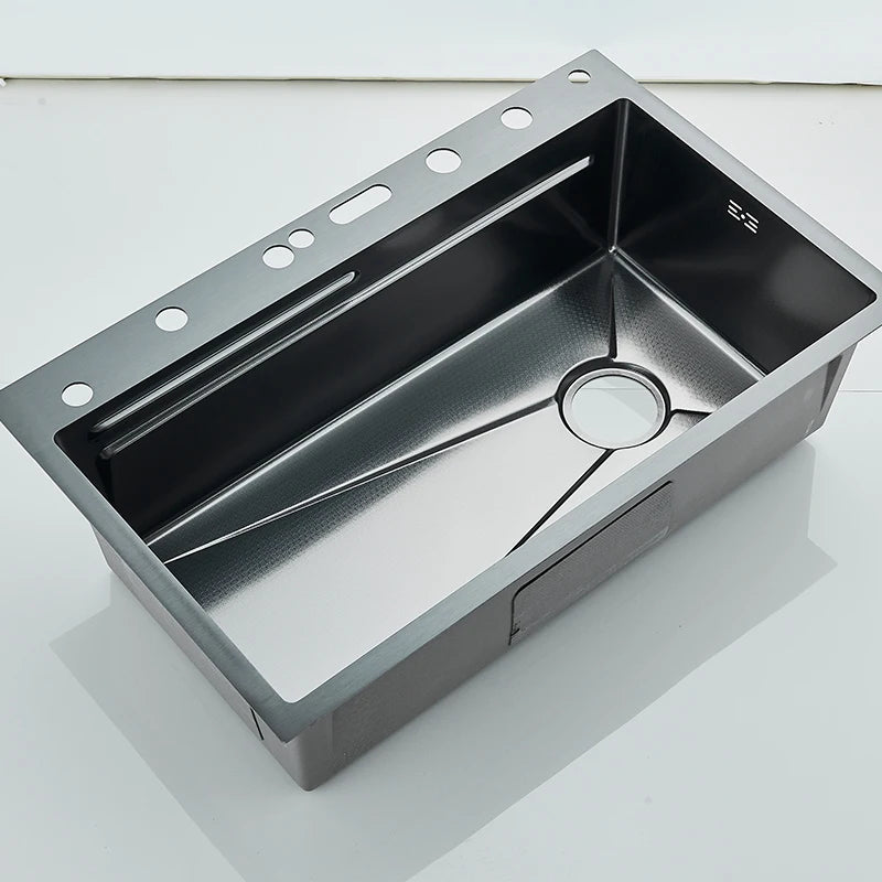 304 Stainless Steel  Multifunctional Kitchen Sink Faucet Set Rainfall Spout Pull Out Sprayer Pure Tap Cold Hot Water Mixer