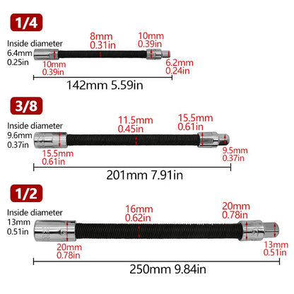 Elektrischer Schraubenschlüssel, elastischer Adapter, universeller weicher Schaft, schneller Ratschenschlüssel, Handfeder-Verlängerungsstange, Relaisstangenhülse, Verlängerungsstange