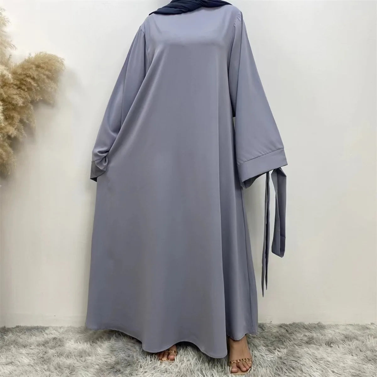 Muslim Abayas Women Kaftans Prayer Dress With Belt Full Sleeve Islamic Clothing Women Jilbabs Dubai Robe Ramadan Dresses.