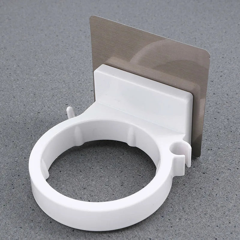 Haartrockner-Halter, Gebläse-Organizer, selbstklebend, zur Wandmontage, nagelfrei, ohne Bohren, Edelstahl-Spiralständer, Aufbewahrung für Badezimmer