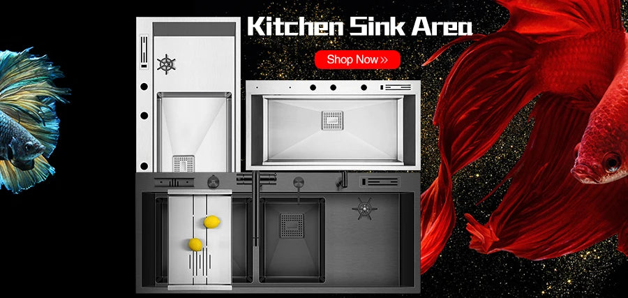 ASRAS Nanometer Smart Purifying Kitchen Sink Large Size Handmade Step Sink Smart Purifying Kitchen Island Sinks