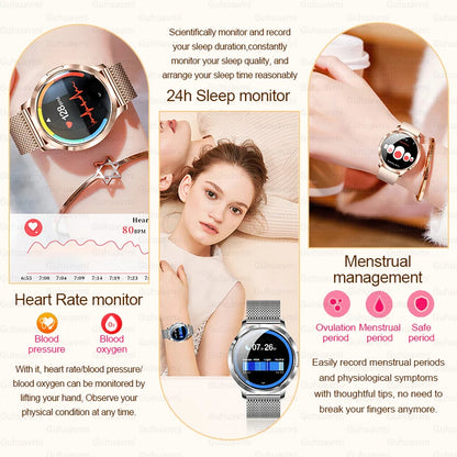 New Women Smart Watch 1.32"Ultra-thin AMOLED HD Screen Sport Fitness Bracelet Custom Watch Face Bluetooth Call Luxury Smartwatch.