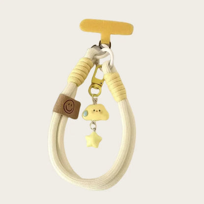 Kawaii Cloud Star Lanyard Short Wrist Strap Cute Phone Accessory for Mobile Camera.