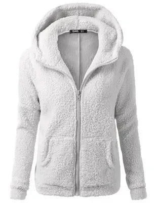 Autumn Winter Warm Jacket Women hoodie Hooded 2025 Casual Female Hoodies Sweatershirt Zipper Coat Solid Soft Fleece Women Coat.