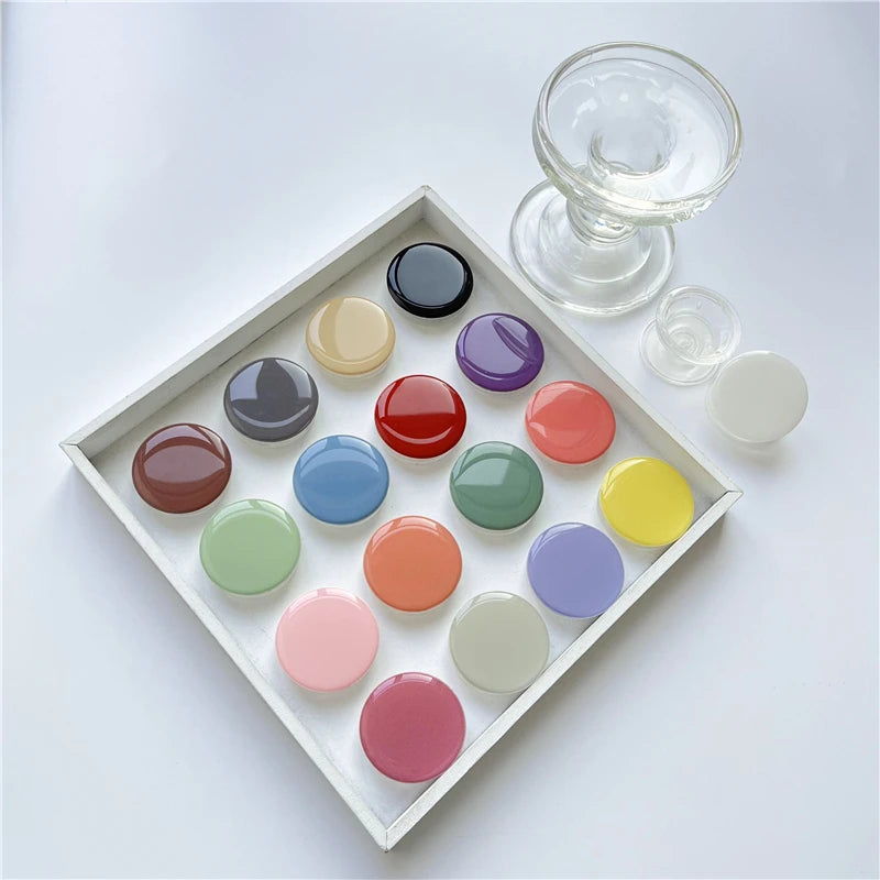 Popped Luxury Glossy Phone Socket for iPhone 12 13 14 Grip Tok Phones Holder Finger Ring Stand for Xiaomi Huawei.