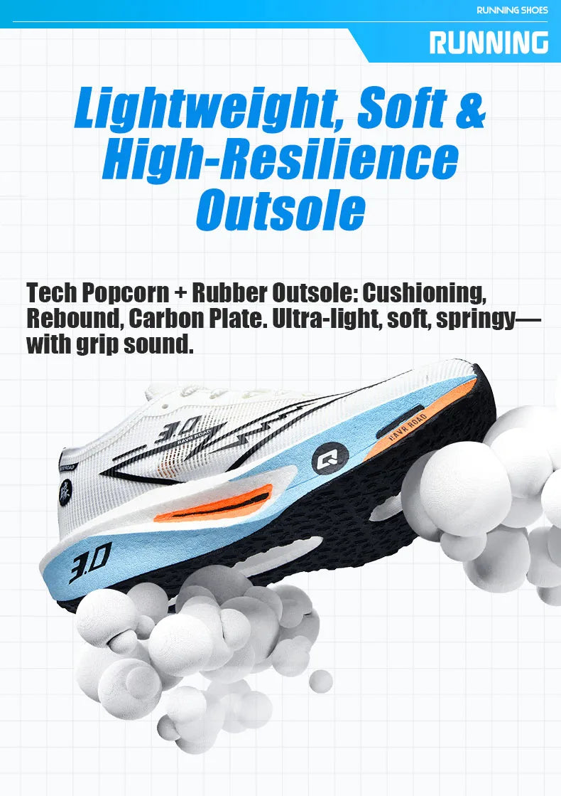 2025 Men Sports Running Shoes Q3 Casual Carbon Plate Marathon Breathable Lightweight Women's Comfortable Nonskid Sneakers.