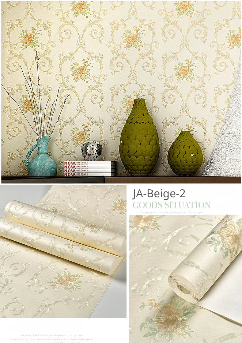Blumentapete, selbstklebend, warm, für Mädchen, Schlafzimmer, 3D-Verdickung, Wanddekoration, Aufkleber, Wohnzimmer, Restaurant, Sofa, Hintergrund