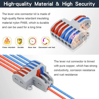 1 In Multiple Out Quick Wiring Connector Universal Splitter Wiring Cable Push In Terminal Block Universal Fast Wiring SPL 222 23.