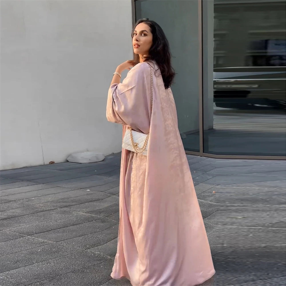 Ramadan Eid Open Dubai Luxury Abaya Damen Modest Kimono Coat 2025 Muslim for Women Islam Clothing Kebaya Robe Femme Musulmane.