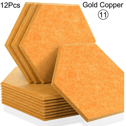 Hexagon 12 Pcs Sound Absorbing Panels Acoustic Wall Absorcion For Home Recording Studio Acoustic Insulator Door Sealing Strip