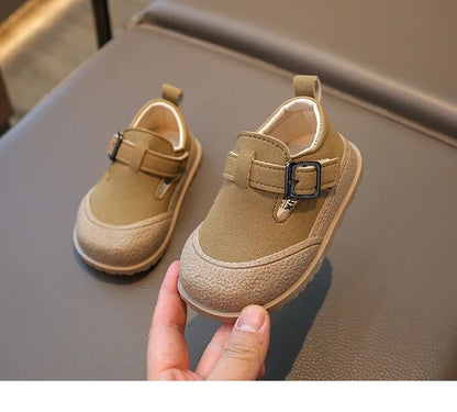 Boys' Boken Shoes Soft Soled Children's Shoes 2025 New Arrivals 0-1 years old Children's Sports Shoes Fashion Retro Bean Shoes.