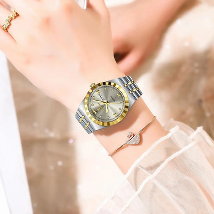 POEDAGAR Luxury Original Ladies Watch Luminous Waterproof Week Date Woman Wristwatch Stainless Steel Women Quartz Watches Female.