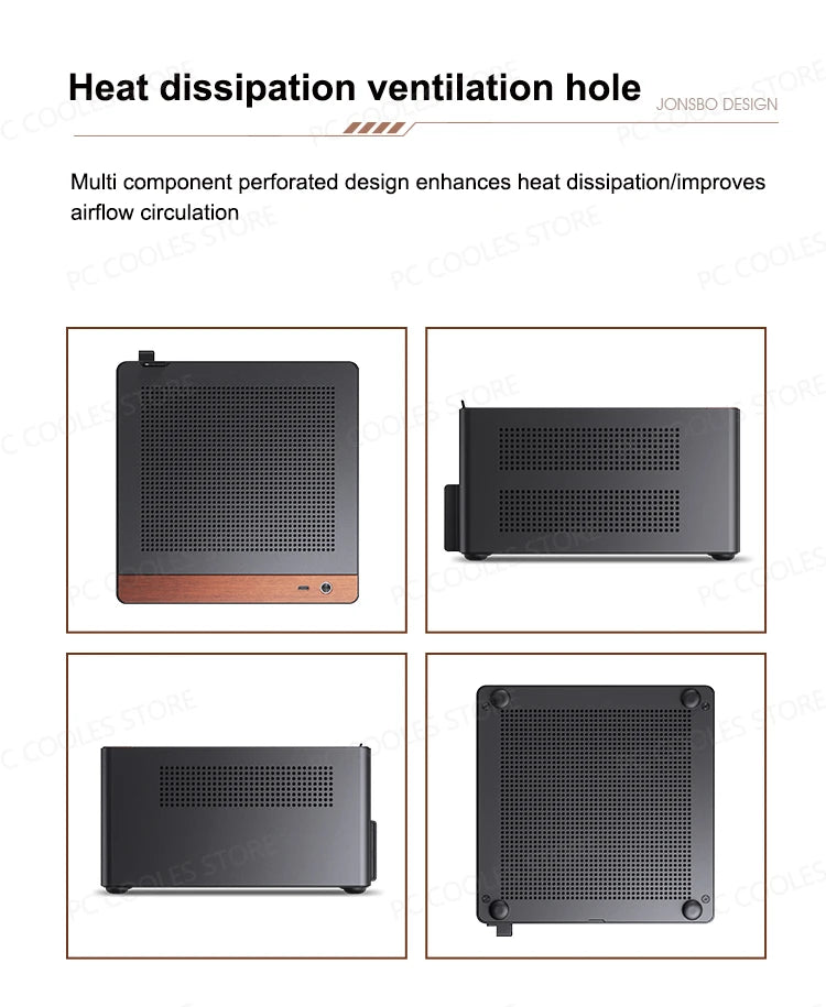 JONSBO N10/NV10 MINI ITX Case Supports 1U FLEX Power Supply Aluminum Alloy Desktop Office Computer Case.