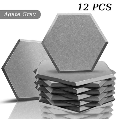TOUO Sound Absorbing Panel 12 Pcs Studio Acoustic Panel High Density Insulation Acoustic Treatment Drum Room Wall Soundproofing