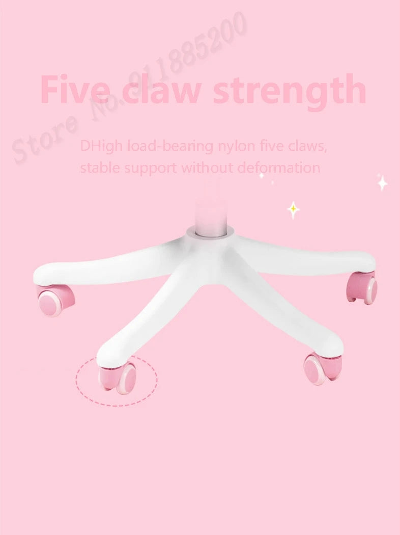 2025er Computerstuhl mit rosa und weißen Buchstaben für Mädchen, Wohnzimmer, Arbeitszimmerstuhl, anhebbarer, drehbarer Gaming-Stuhl, Promotion, Silla Gamer