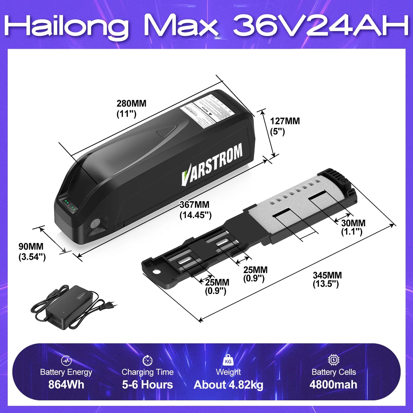 [ON SALE] Hailong Battery Electric Bicycle 21700 18650 Cells Pack 48V 36V 13Ah 52V 20Ah eBike Powerful Lithium Battery for BBS02