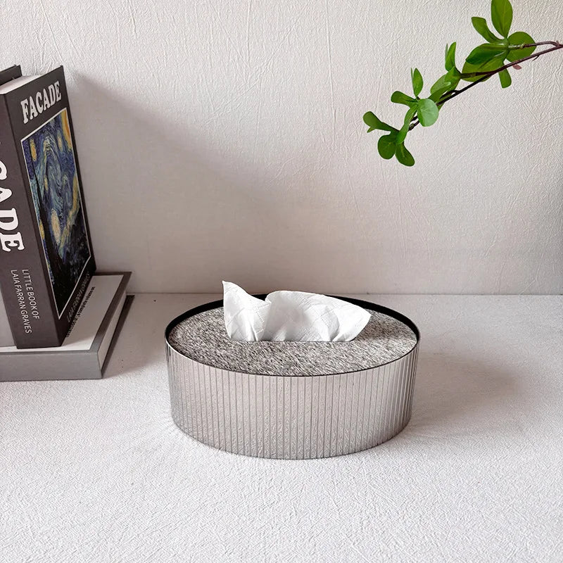 Horsehair Tissue Box Modern Living Room Desktop Tissue Storage Nordic Restaurant Napkin Boxes Home Decoration Accessories.