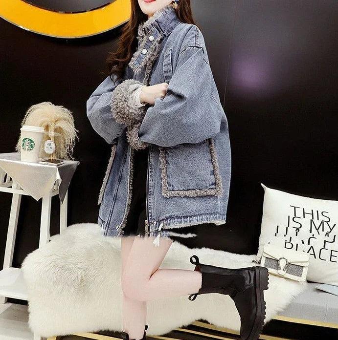 Lässige Damen-Jeansmäntel 2025, Neuheiten, warmer Winter, kalte Damen-Jeansjacken, kostengünstige koreanische Bewertungen, viele Kleidungsmodelle.