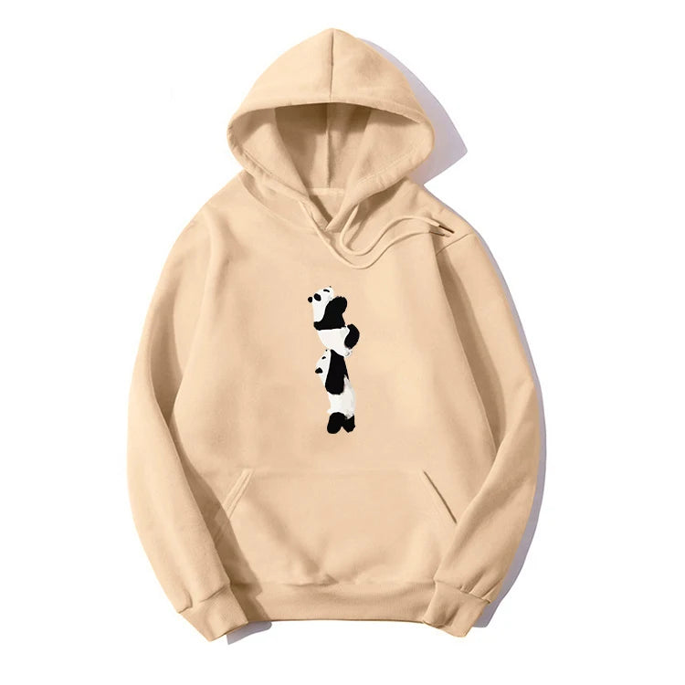 Blessyuki niedlichen Cartoon Panda gedruckt Hoodies Frauen lässig lang ärmel ige Basic Student Sweatshirt plus Größe Paar Kleidung y2k Top