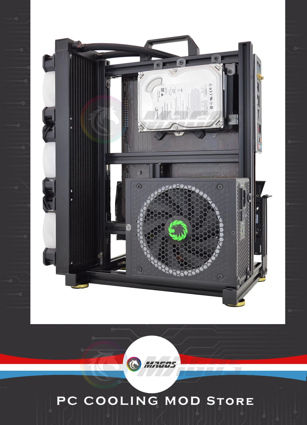 Open Computer Chassis DIY Creative Aluminum Frame Air Water Cooler 360 MOD ATX/ ITX / MATX Frame Desktop Case.