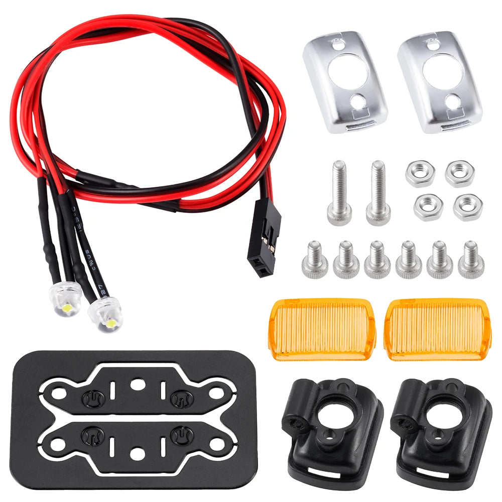 AXSPEED 1Set LED Lights Headlights Spotlight for TRX-4 TRX-6 Axial SCX10 90046 Wraith 1/10 RC Car Decoration Parts Accessories.