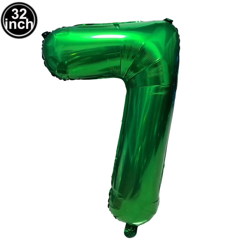 Blauer Ballon mit großen Zahlen, 32 Zoll, 0, 1, 2, 3, 4, 5, 6, 7, 8, 9, Geburtstag, Bachelorette-Luftballons, Figur, Golob-Party-Ballon-Dekoration