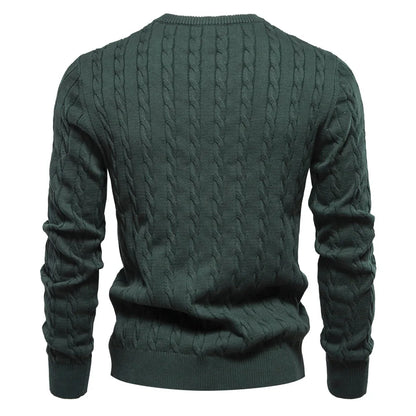 2024 High-quality Men's Sweater Pullover New Deer Embroidery Solid Color Knitted Sweater Men's Knit Sweaters  Men Clothing.