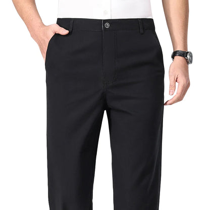 Chino-Hose für Herren, Business-Casual-Kleiderhose, Frühling, Sommer, Herbst, leichte, bequeme Hose mit Taschen.